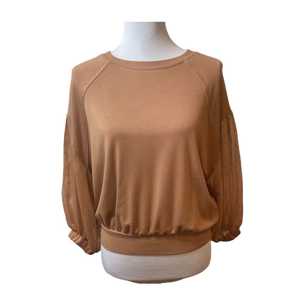 Express Crew Neck Pullover Tan Size XS